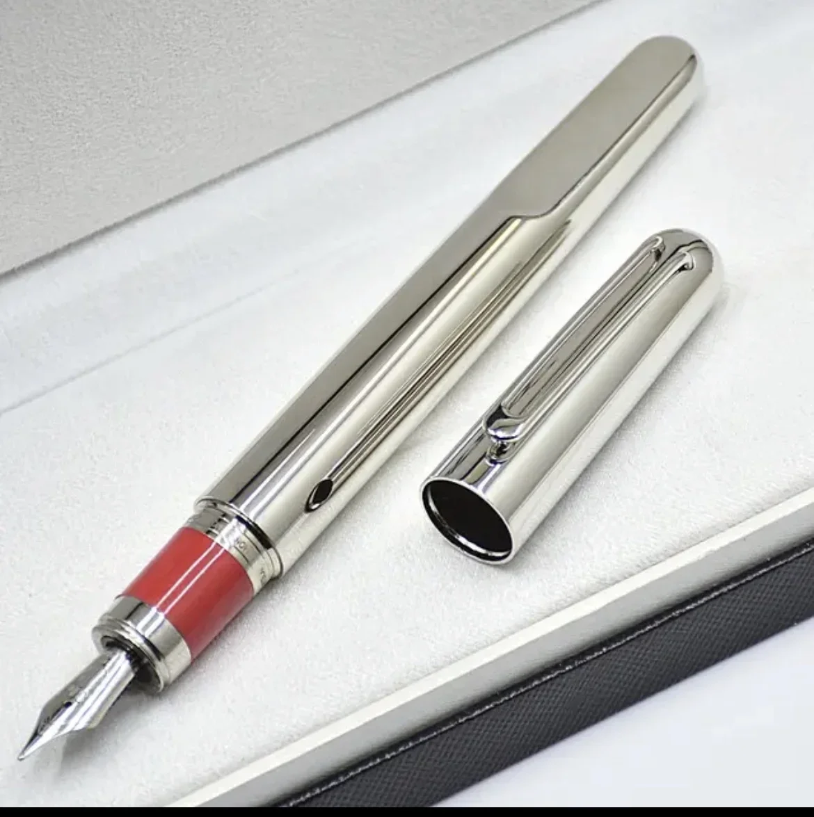 عالية الجودة نافورة الرول الكرة القلم التيتانيوم معدن طبعة محدودة MB سلسلة المغناطيسي إغلاق غطاء الأقلام #4