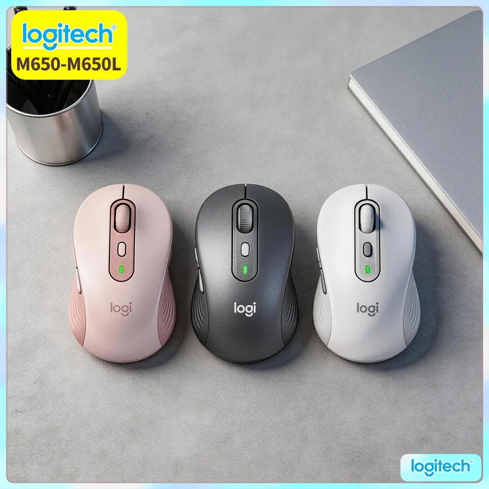 Logitech M750 Ergonomic Mouse Quiet Comfort Click Three Device Fast Sync Twenty Month Battery Travel Room