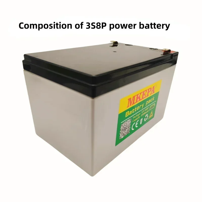 MKEPA 12V 3S8P 32Ah large capacity lithium-ion battery pack for outdoor energy storage in golf carts and electric tricycles, etc