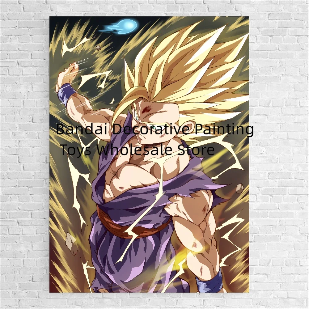 Anime Super Saiyan Gohan Painting Poster Wall Art Print Dragon Ball Pictures Classic Home Decor Bedroom No Frame Bandai Canvas