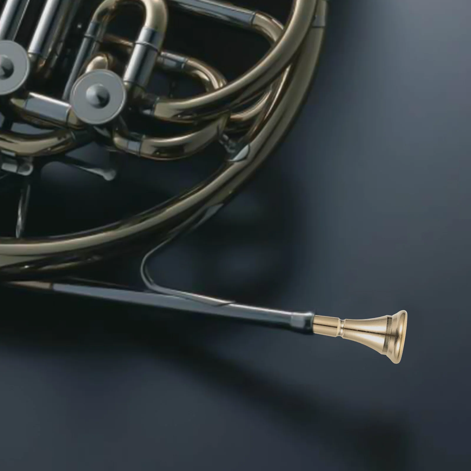 

Brass Horn Mouthpiece Golden French Trumpet Replacement Parts Durable Mouthpiece Smooth Tone Portable Accessories Excellent