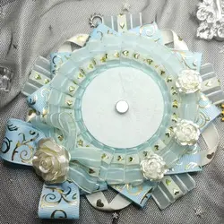 Anime Cosplay Lolita Tie Women Blue Flower Pins Badge Holder Base Tray Display Brooch Bowtie Ribbon Fill Bag Itabag Decoration
