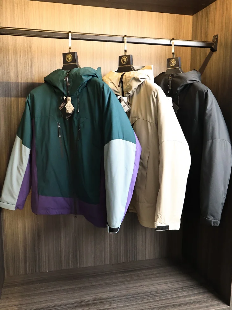 

Men's Outdoor Jaet Pure Color Cotton Jaet with down Filling Full Prure Glue Waterproof Color Blo Faionable Autumn ...