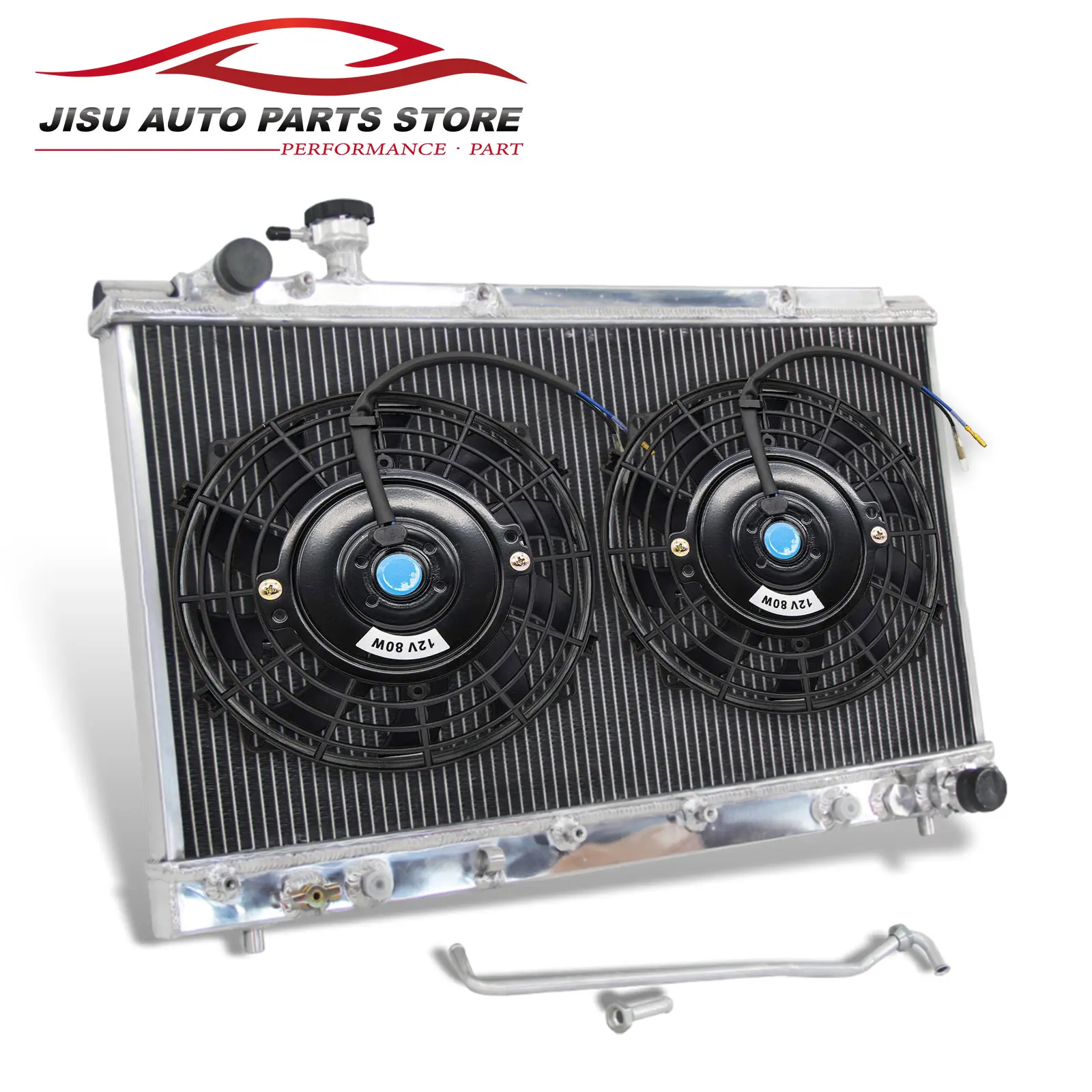 

Aluminum radiator + Fans for 1996-1997 Toyota RAV4 2.0L L4 1998cc 122ci RAV 4 1996 1997 AT