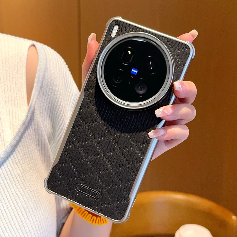 

For Vivo X200 Pro Mini Ultra X200s Leather Case Shockproof Corner Magsafe Wireless Charging Electroplating Soft Grip Case Cover