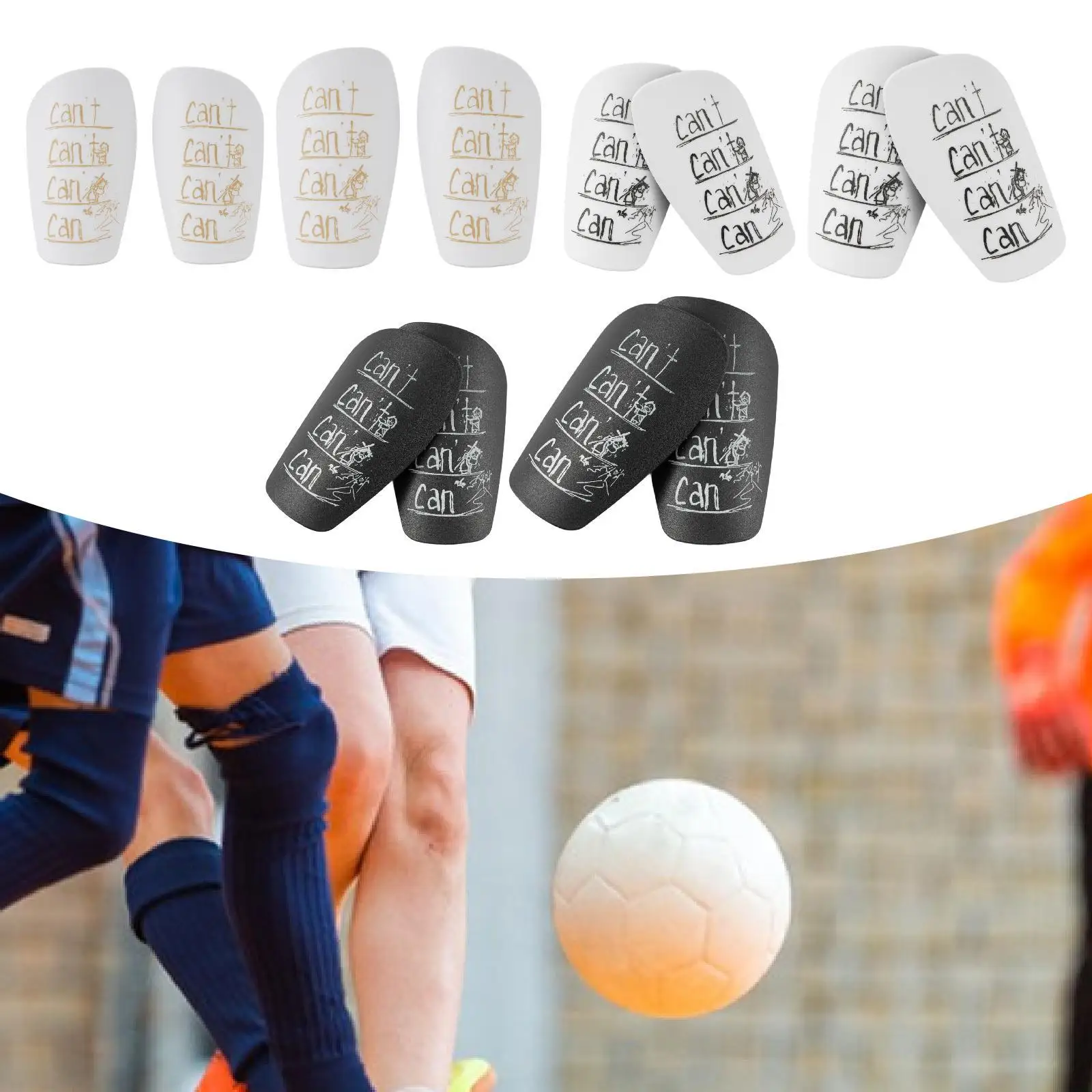 

Mini Soccer Shin Guards Football Game Compact Shock Absorbing Leg Protection