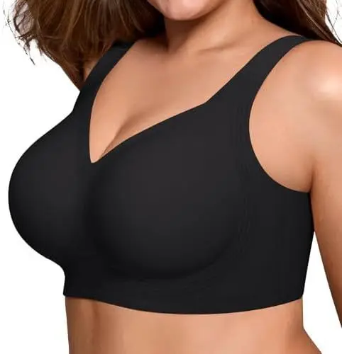 Naadloze, zachte plus size bh - Volledige dekking, ondersteuning & lift, corrigeert rugvet, anti-doorzakken, zonder beugels