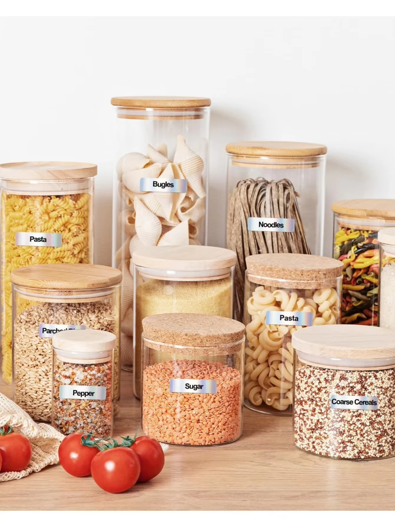 12x40 مللي متر تسميات الليزر الثلاثية الأبعاد الفضة تسميات بريق ملصقات معدنية للهدايا/المكتب/المطبخ Compat Phomemo D30/Q30 الطابعة