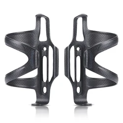 HUALONG Carbon Side Load Bicycle  Water Bottle Cage Mountain Road Bike Water Bottle Holder, Matte Black, Weight (22±2g)