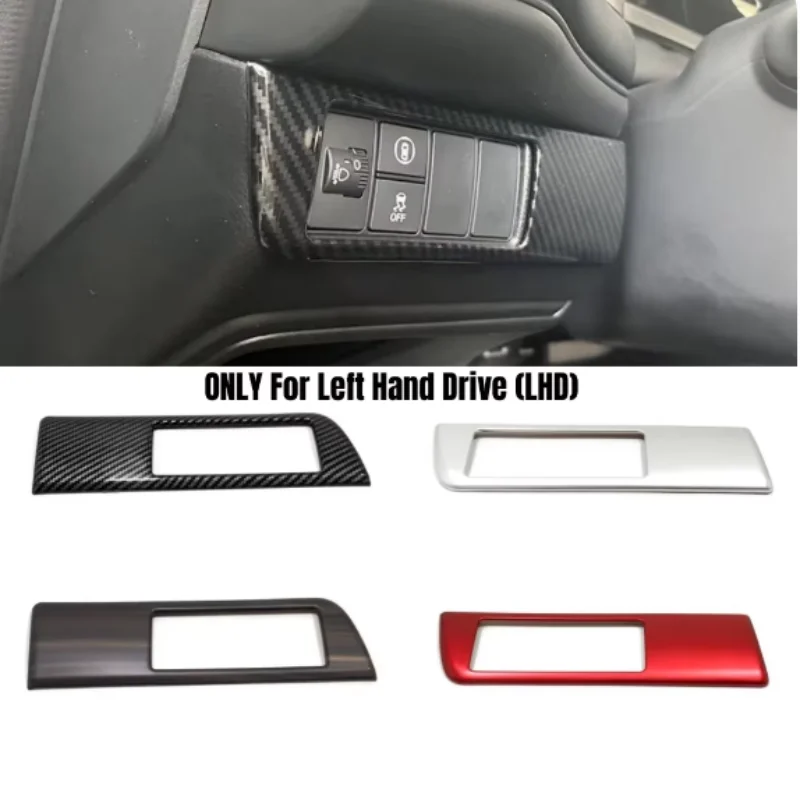 

LHD ABS Carbon Fiber Car Garnish Accessories For Honda XRV HR-V VEZEL 2022 2023 Headlights Adjust Head Lamp Button Frame Trims