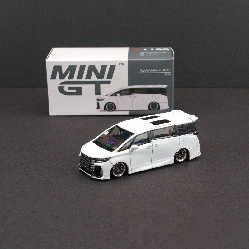 Diecast MINIGT 1:64 Scale Toyota Alphard 40 KUHL #1180 Alloy Car Model
