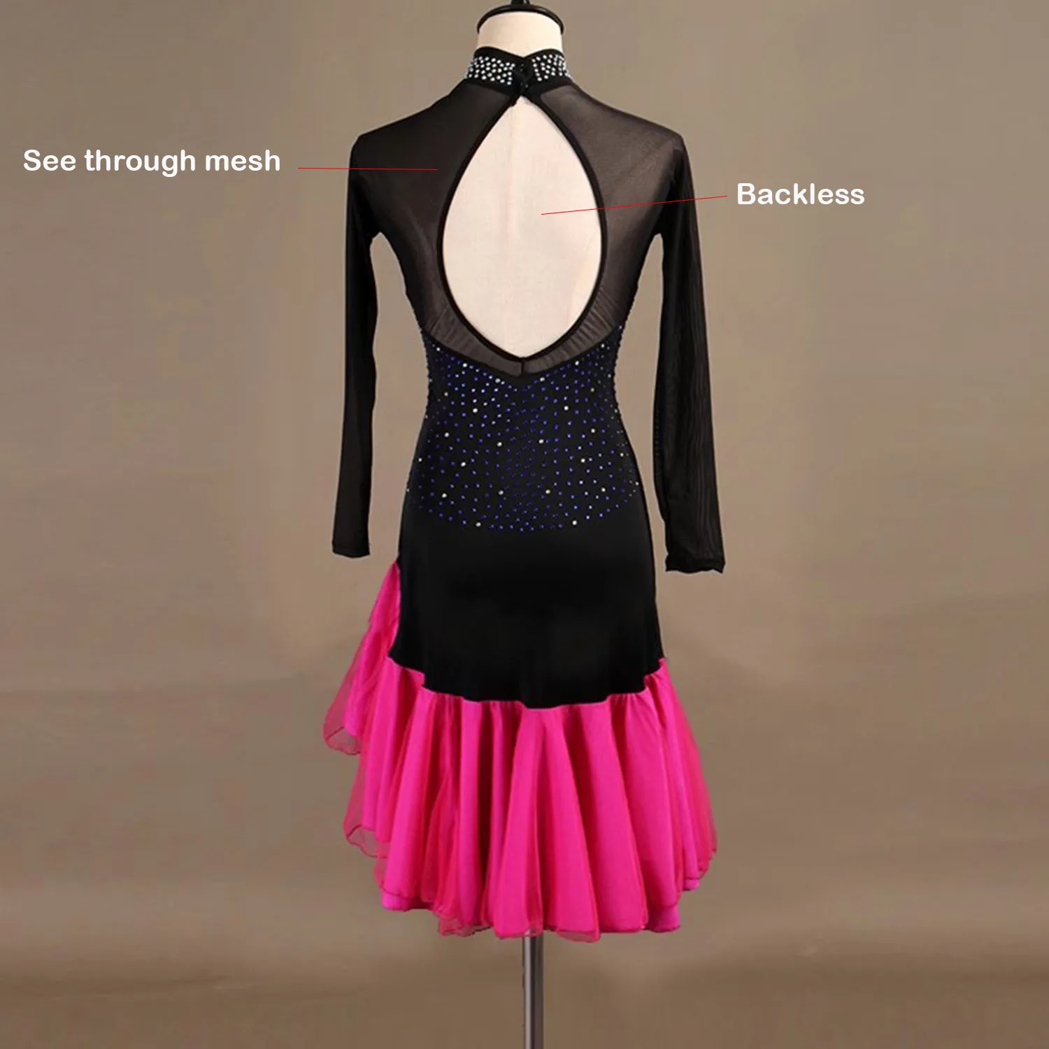 Vestido de baile latino para mujer, vestidos latinos de Tango Cha, vestidos de baile con flecos, vestido de baile de salón, Salsa, Tango, disfraces 0513