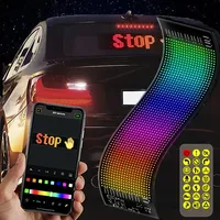 LED Matrix Pixel Panel Scrolling Bright Advertising RGB Signs Flexible Screen USB 5V LED Car Sign Bluetooth App & Remote Control