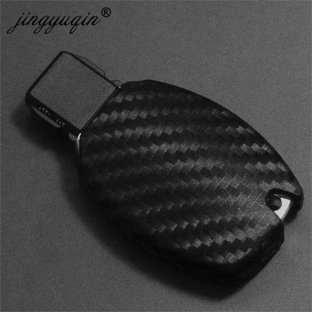 jingyuqin Carbon Men Car Key Bag Case For Mercedes Benz BGA AMG W203 W210 W211 W124 W202 W204 W205 W212 W176 Silicone Cover