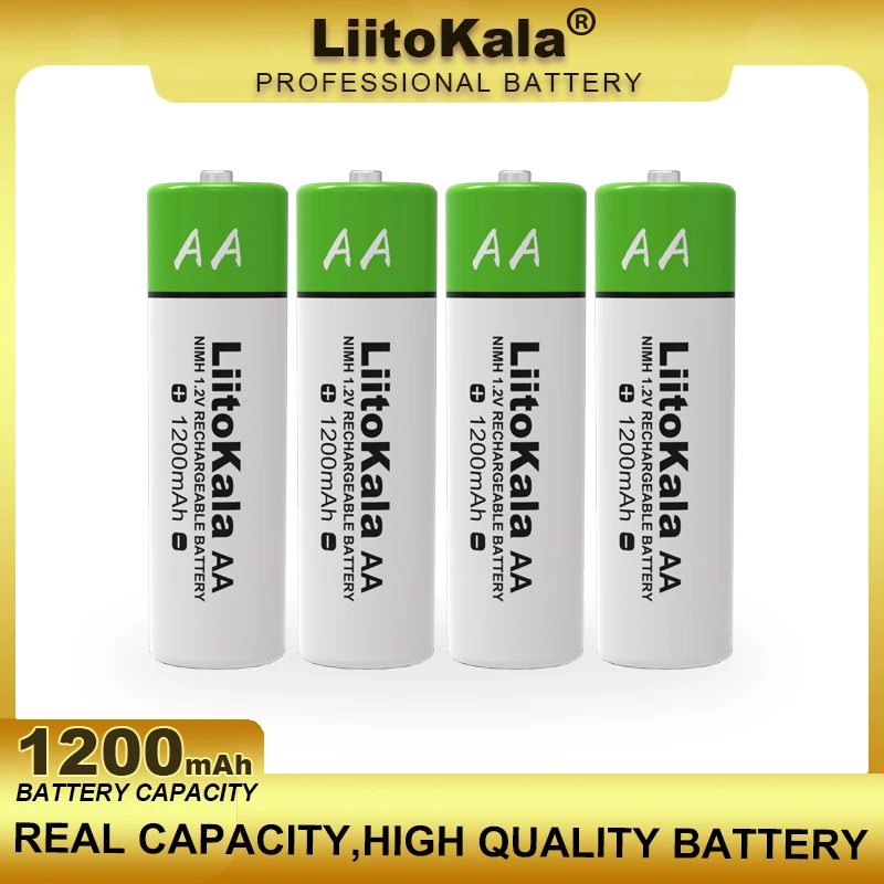 Liitokala oryginalny 1.2V AA 1200mAh Ni-MH akumulator do pistolet termiczny zdalnie sterowana mysz zabawki baterie