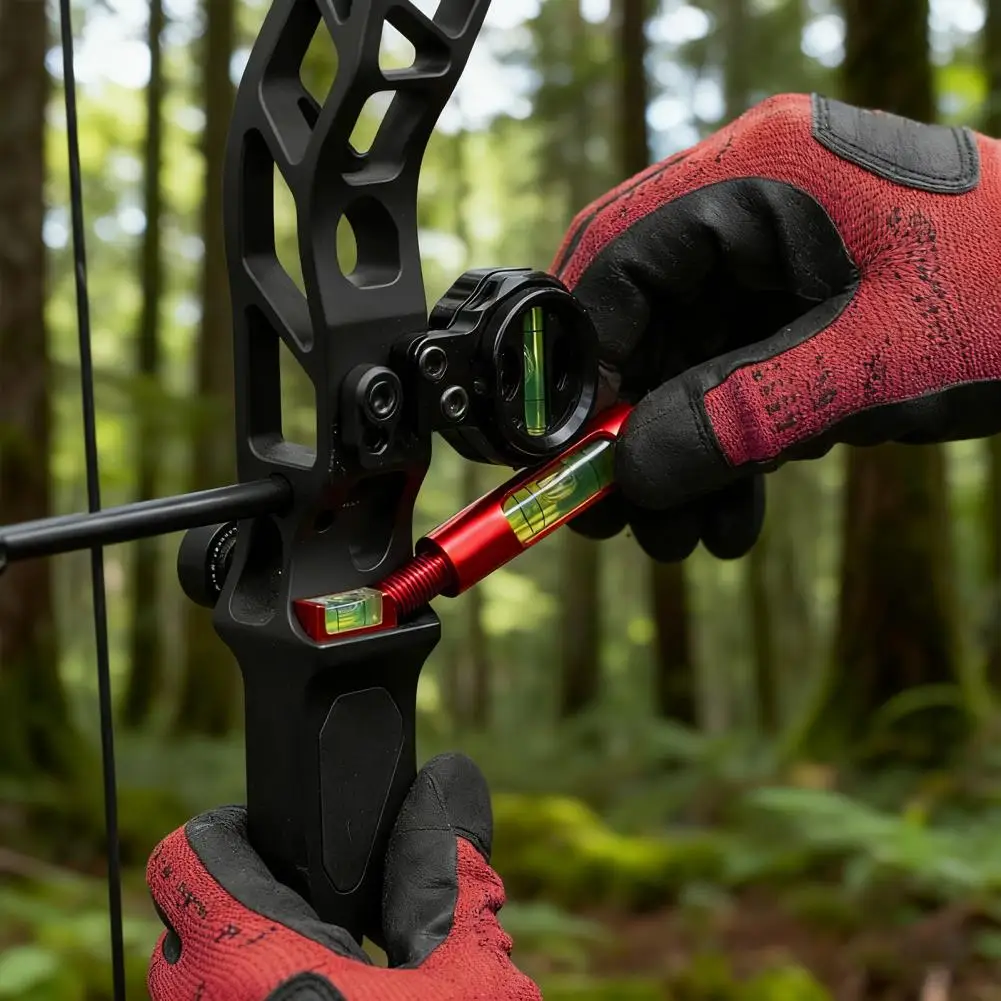 القوس S أداة 1 أو 2 قطعة ثقب البرجر القوس مستوى خفيفة الوزن الرماية الراحة العالمي المسمار في مجمع القوس ضبط أداة التسوية #6