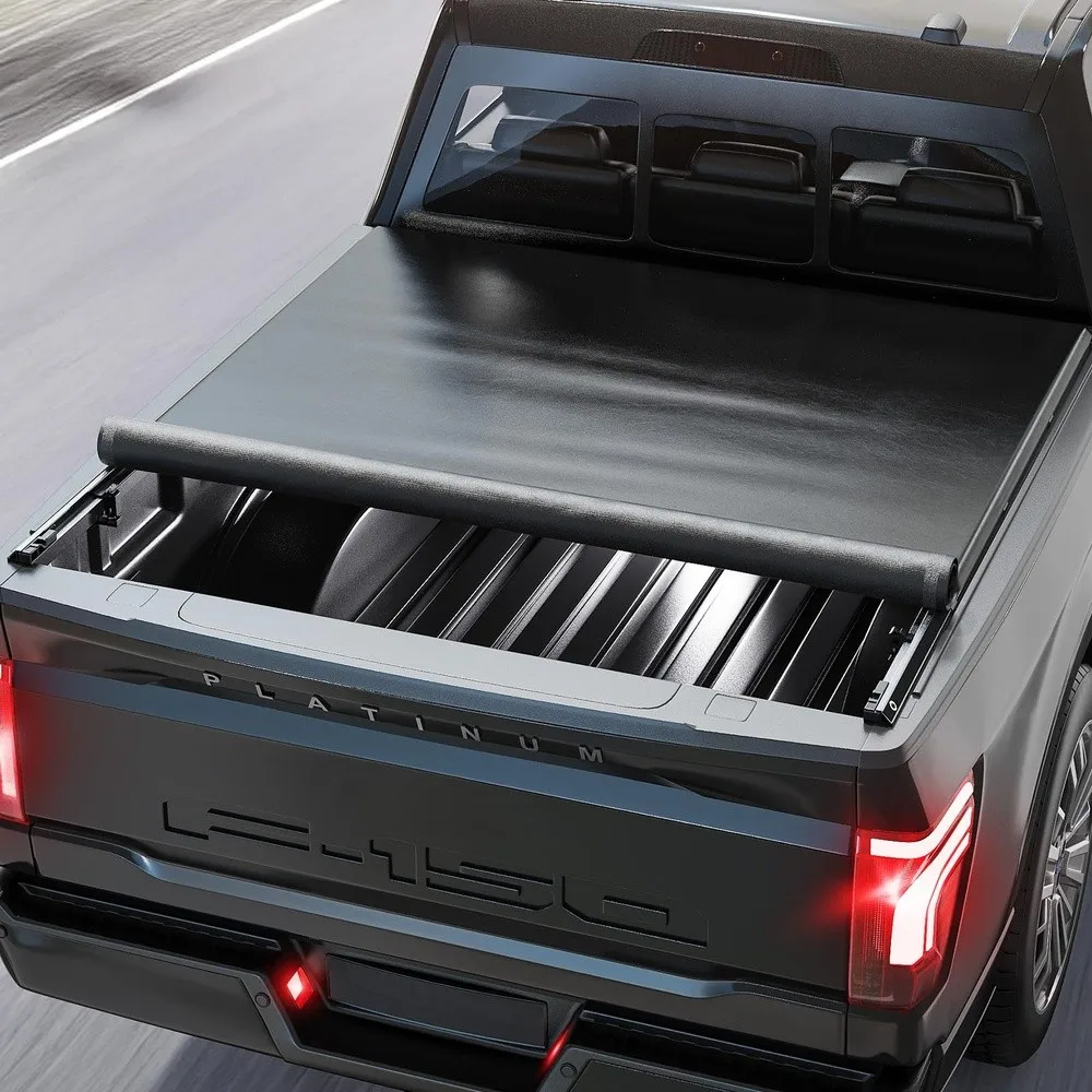 Soft Roll Up Truck Bed Tonneau Cover for Ford F150 2015 2025 Fits 5.5ft (66