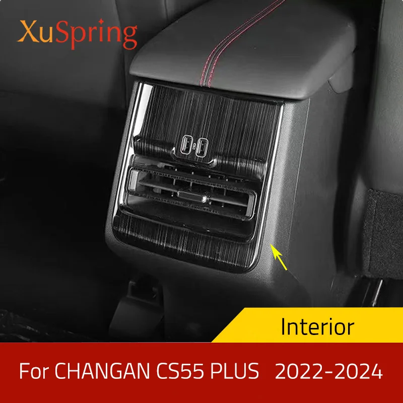 

Rear Seat Console Air Conditioner Outlet Frame Cover Trim Garnish Decotive Stickers Car Styling For CHANGAN CS55PLUS 2022-2024