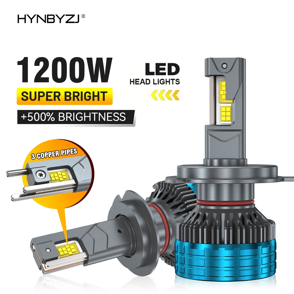 

HYNBYZJ H4 1800000LM 1200W H7 H11 LED CANbus K5C K6C H1 H8 9005 9006 HB3 HB4 9012 HIR2 Светодиодная фара Turbo Auto FogLamp 6000K