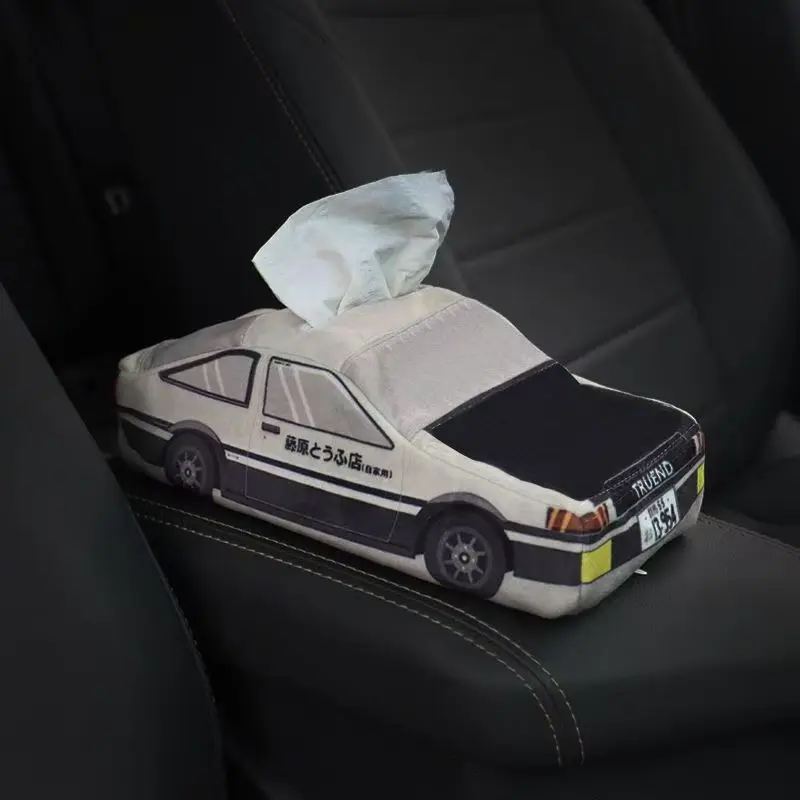 Initial Text D Anime Peripheral AE86 Tissue Bag Bedroom Living Room Accessories Small Gifts