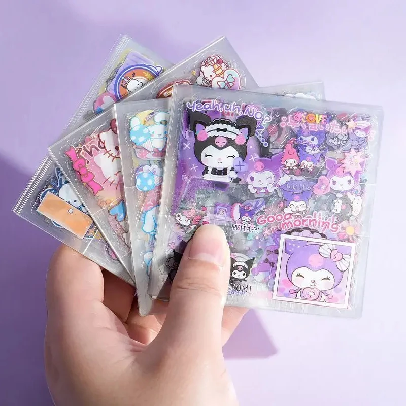 100Sheets Cartoon Cute Waterproof PET Material Hand Account Stickers Creative Kawaii DIY Decoration Stickers Children Gifts