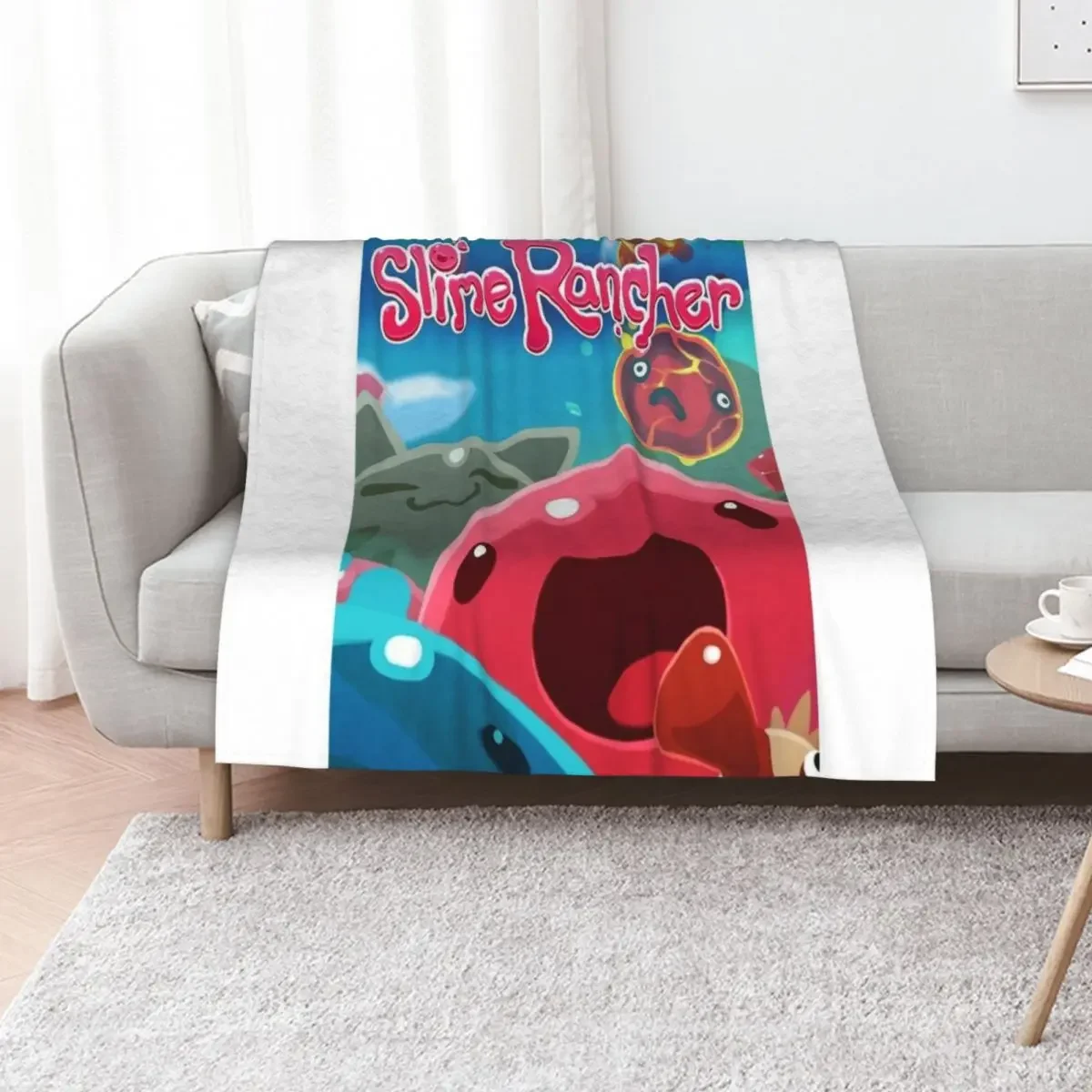 

Slime rancher Throw Blanket Decorative Beds Plaid Thin For Decorative Sofa Blankets