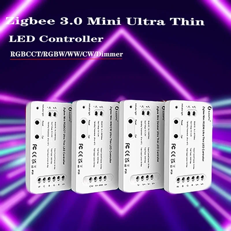 

GLEDOPTO ZigBee 3.0 Mini LED Controller Pro Ultra Thin Design Smart Phone App Voice Control 2.4G RF Remote Control