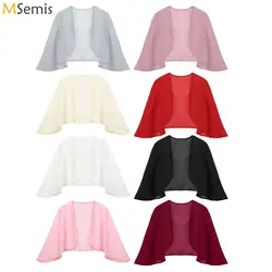 Womens 3/4 Sleeve Chiffon Cardigan Bolero Jacket Summer Elegant Wedding Party Bridal Dress Cover Ups Wraps Shawls Shrug