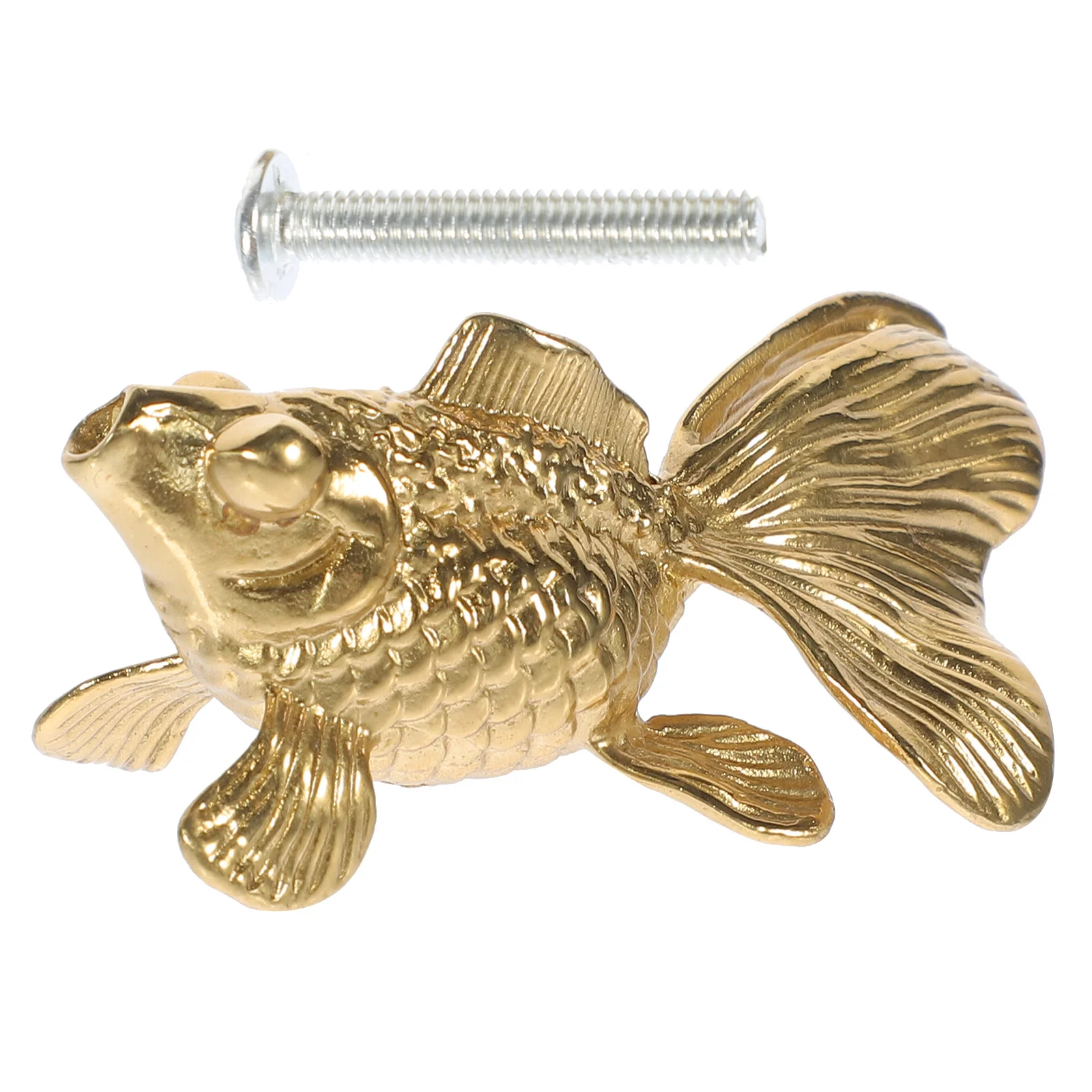 مقبض كابينة معدني على شكل سمكة ذهبية مزخرف بأدراج نحاسية تسحب أثاث خدمة طويلة الأمد مقابض أدراج على شكل حيوانات