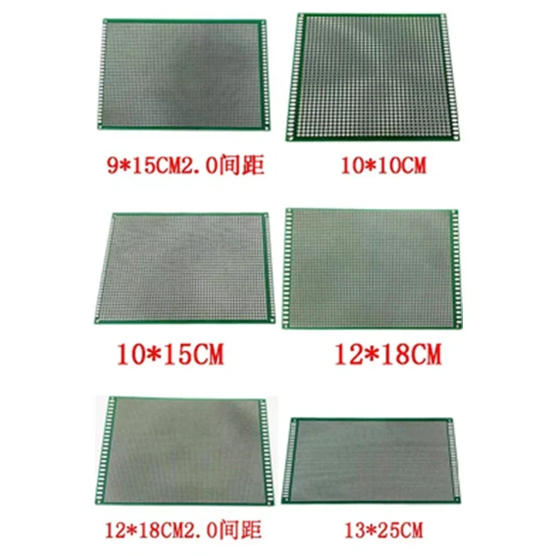 Double Side Copper Prototype PCB 2x8 3x7 4*6 5x7 6x8 7x9 8x12 9*15 10*15CM Universal Printed Circuit Board Fiberglass Plate For