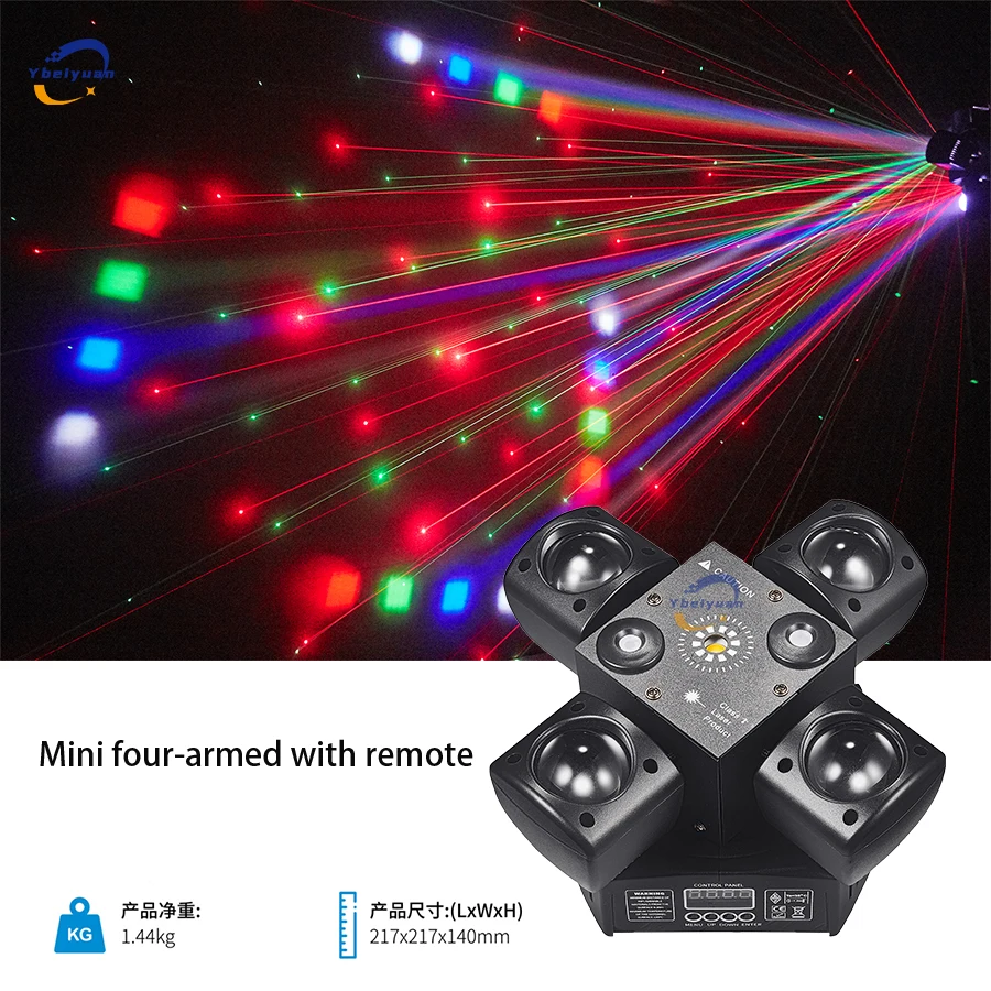 Nieuwe 48W Moving Head Beam Light RGBW + Rode en Groene Laser + Witte Strobe 3 in 1 Disco DJ Bar Party Kerst Podium Effect Licht