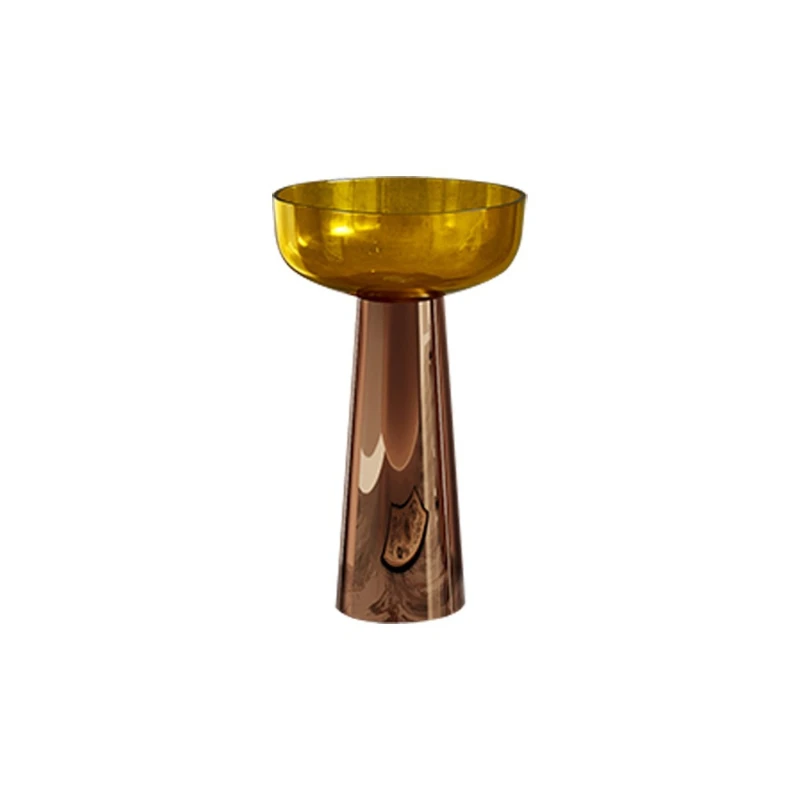 Water transfer printing artificial stone column basin bathroom integrated floor-standing washbasin transparent resin column bas