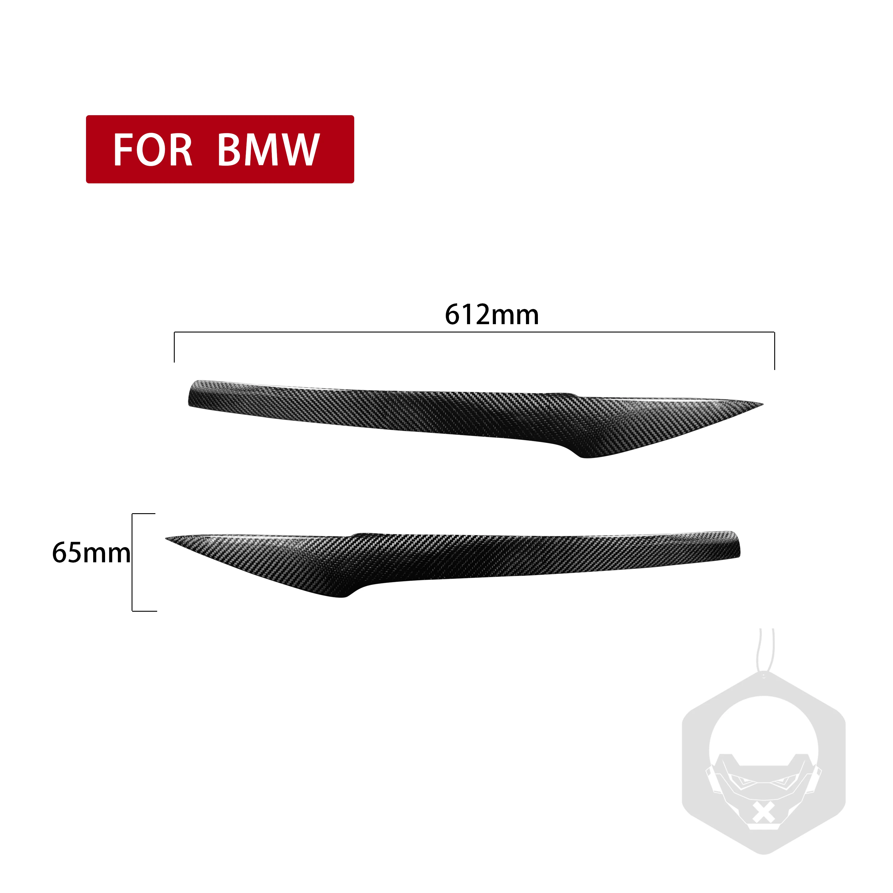 FOR BMW X5 X6 E70 F15 F16 2010-2018 Auto Body Kits 2pcs Front Headlamp Stickers Trim Cover Car Headlight Eyebrow Eyelids