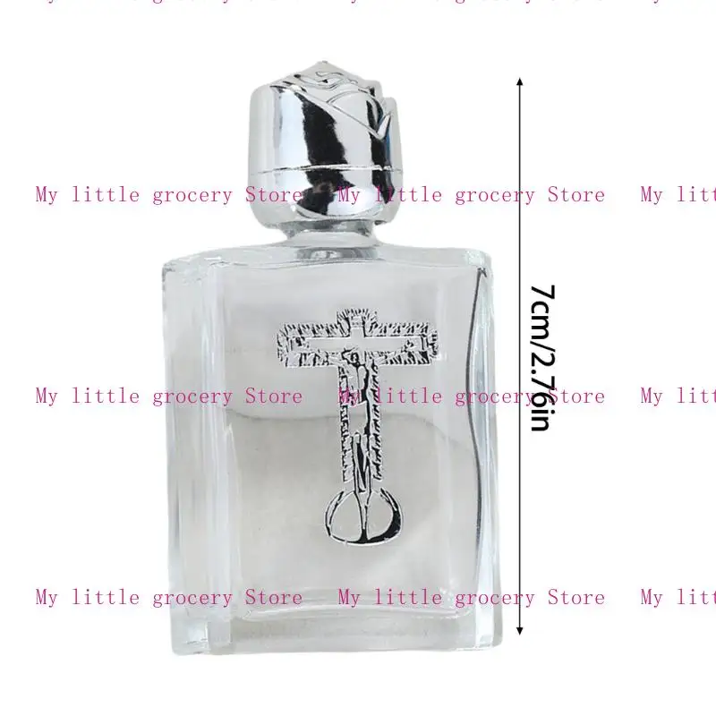 D5BD 6pieces زجاجات زجاجية مربعة أكثاق المياه تصميمًا مضغوطًا للاستخدام الروحي