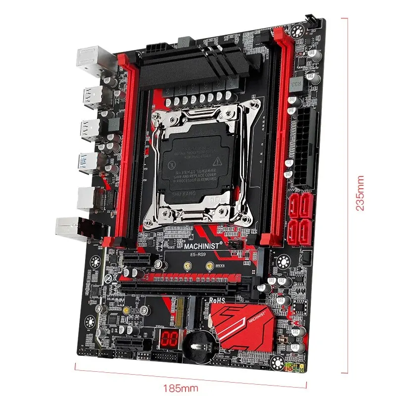 ชุดเซ็ทเมนบอร์ด X99 RS9 E5ปืนกลพร้อม E5 LGA 2011-3 Xeon หน่วยประมวลผลซีพียู V3 2670และหน่วยความจำ DDR4 RAM 16GB USB3.0คำสั่งผสม