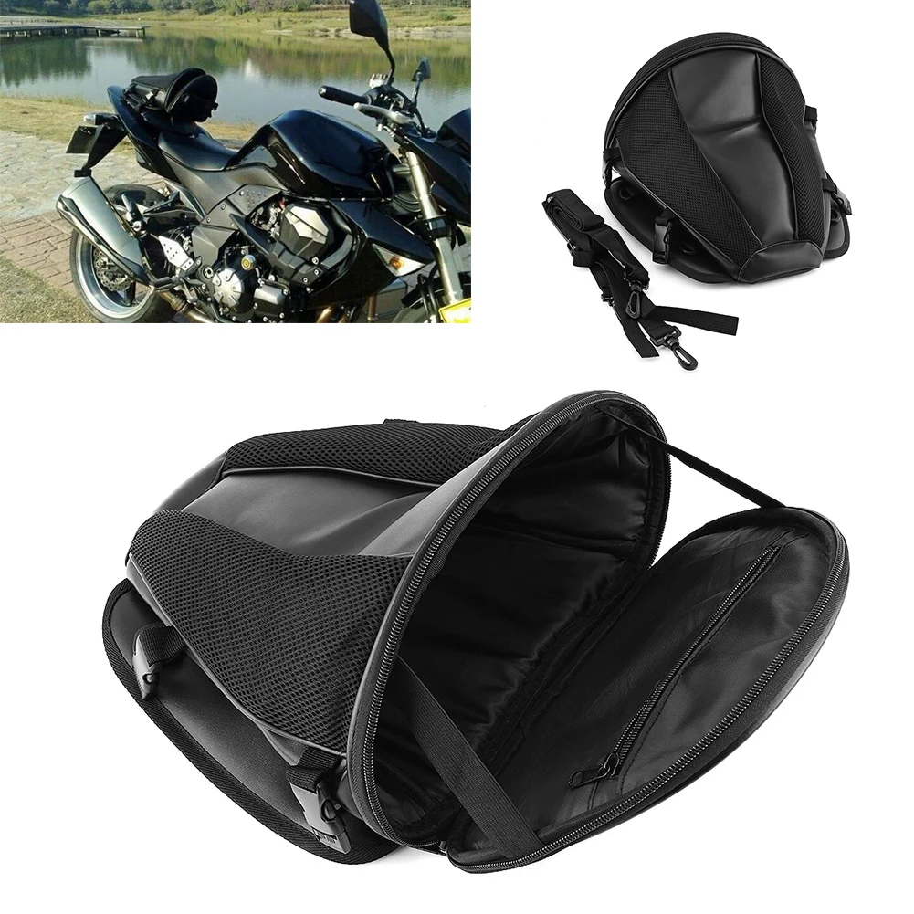 Motorcycle Bike Sports Waterproof Back Seat Carry Bag Storage Saddlebag Portable