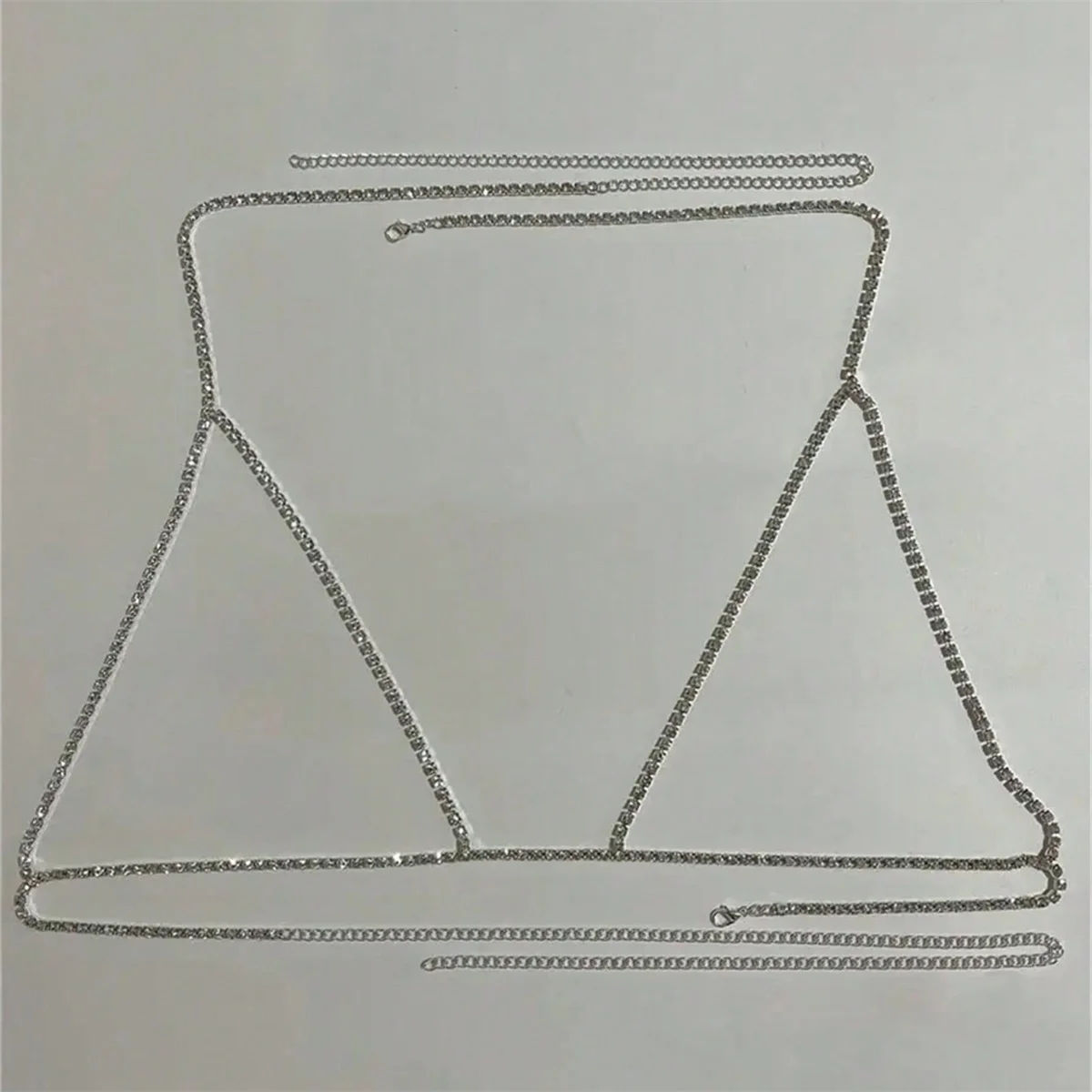 الشاطئ مثير الصدرية سلسلة المرأة الجوف حجر الراين الصدر سلسلة حفلة فاخرة تألق كريستال بيكيني الجسم سلسلة مجوهرات اكسسوارات