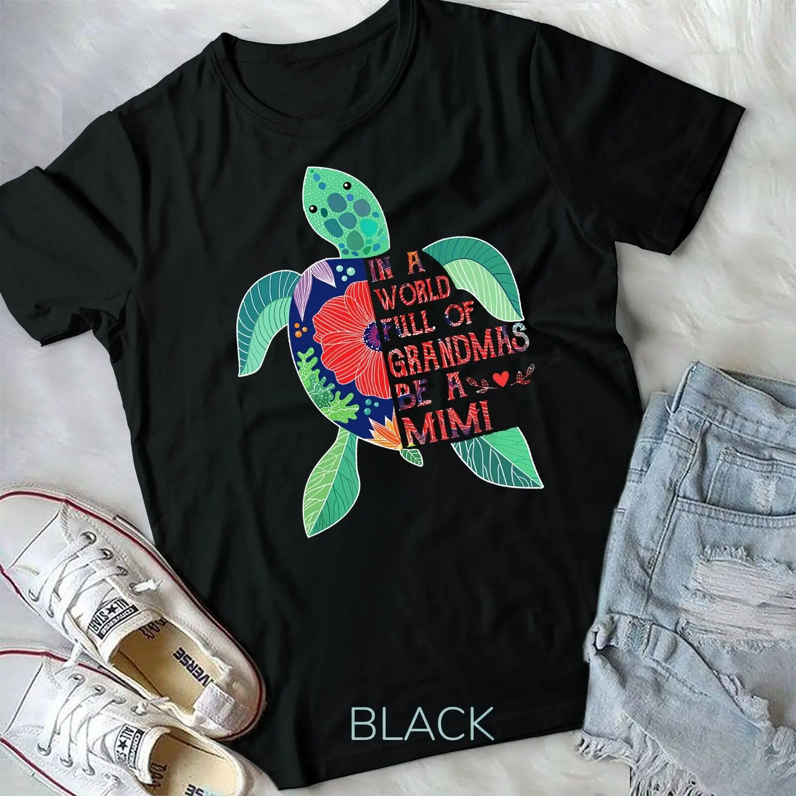 In A World Full Of Grandmas Be A Mimi Turtle Unisex T-shirt