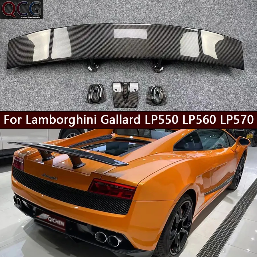 

For Lamborghini Gallard LP550 LP560 LP570 550 560 570 carbon fiber Tail fins Rear Spoiler Guide Wing Rear Wing diverter body kit