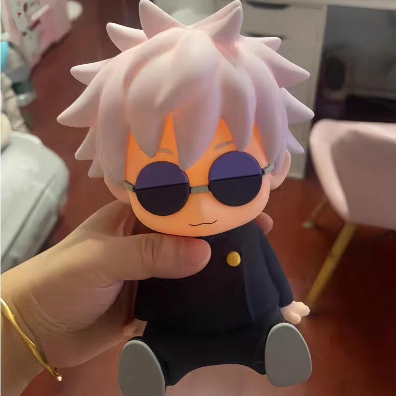 

Аутентичные фигурки дзюдзюцу кайсен сезона 2, версия Q, Satoru Gojo, похлопывающий свет, ночник, модель, украшение, сюрприз, модные игрушки