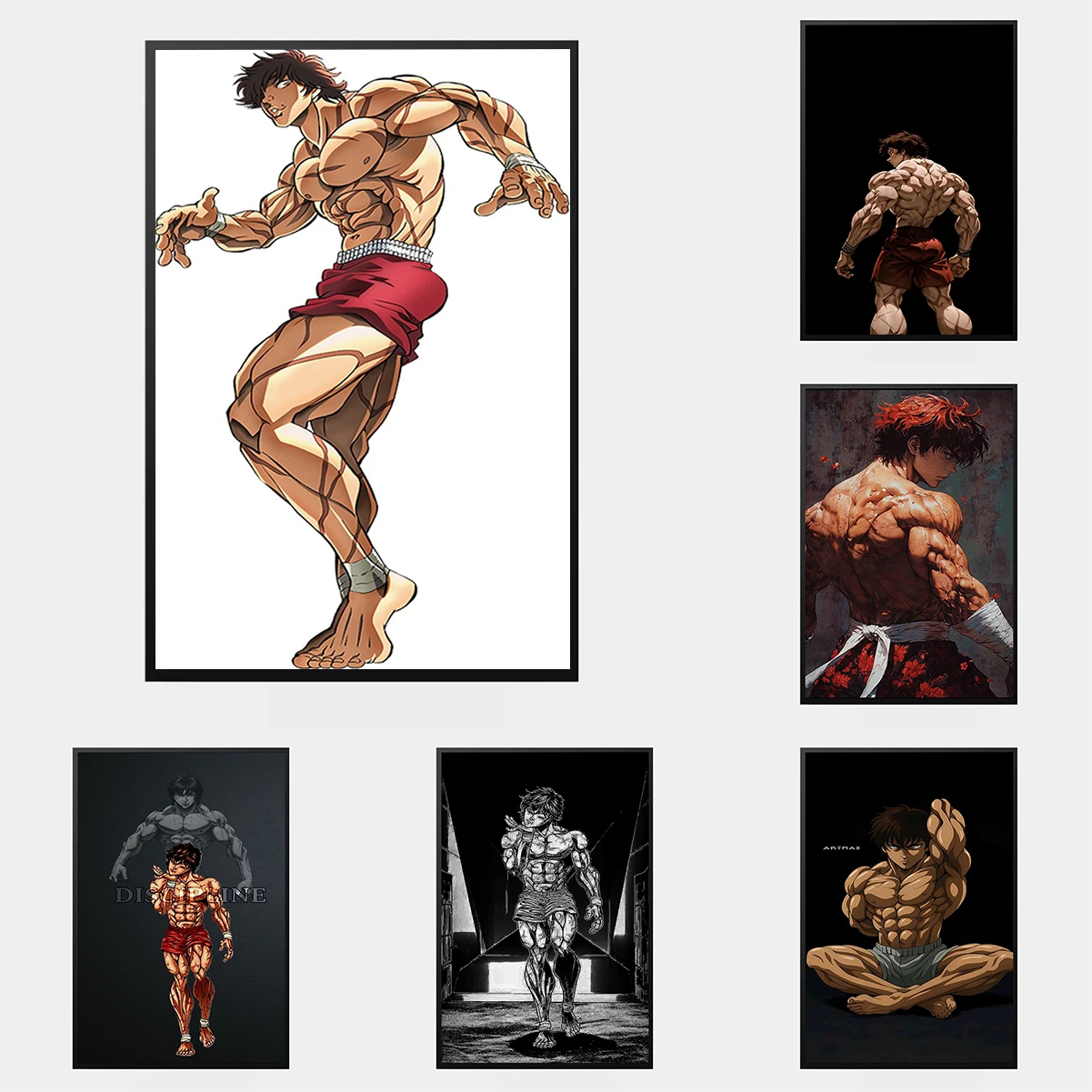 

Anime Baki H-Hanmas Poster HD art wall poster home living room bedroom coffee house bar aesthetic room wall decoration