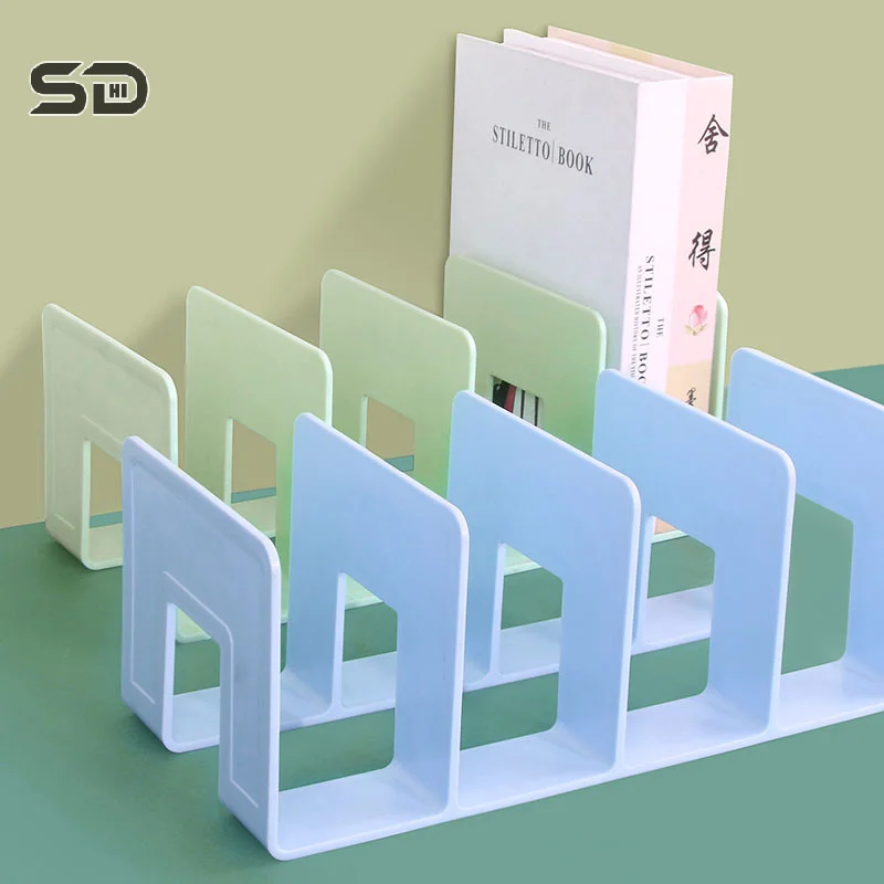 4 Grids Multi-Purpose Bookends Book Storage Stand Organizer Holder Desk Bookshelf For Book Cd Magazine File Office Supplies