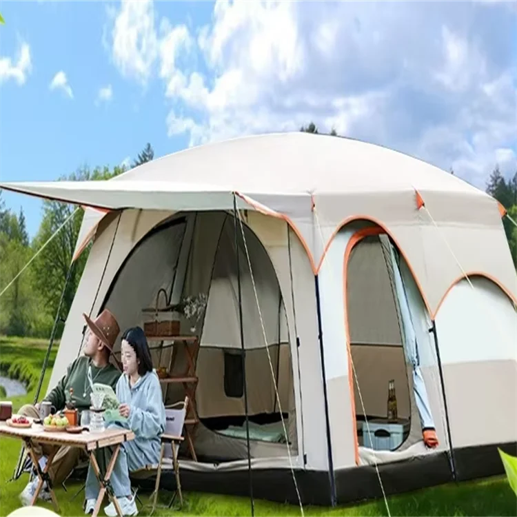 Folding Large Rainproof Sunshade Portable Lightweight Family Outdoor Camping Tent