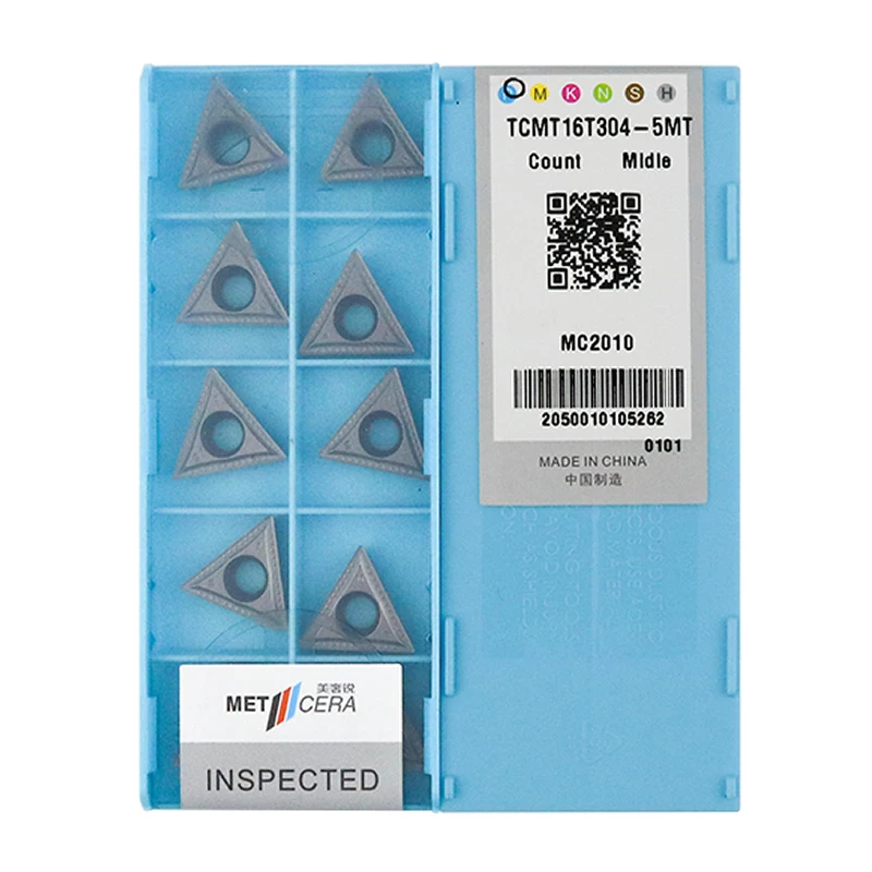 10pcs METCERA TCMT TCMT110204 TCMT16T304 TCMT16T308 5MT 5FG MT FG MC2010 PV2110 CNC Lathe Cutting Tools Cermet Turning Inserts