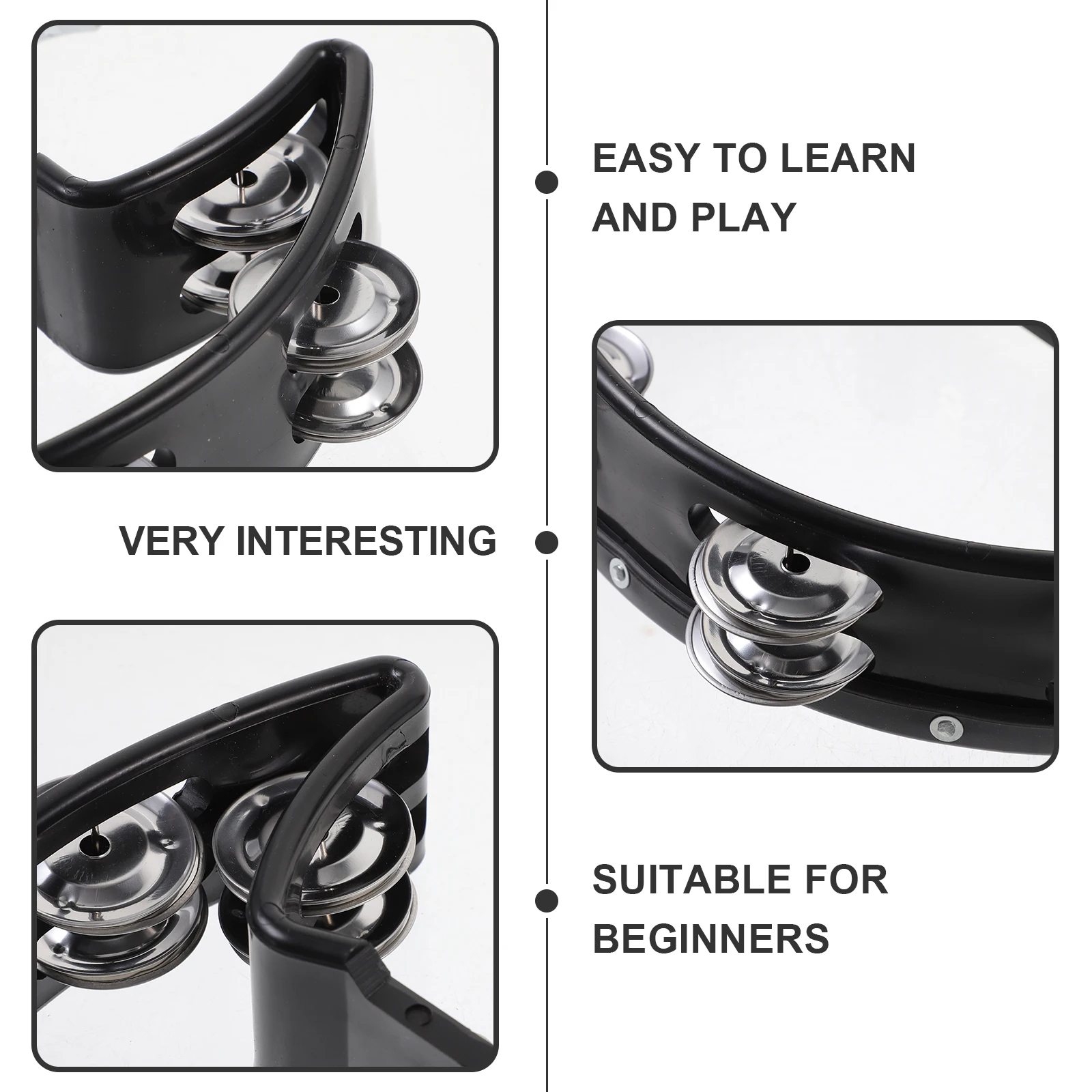 

Drum Bell Kids Hand Bell Music Enlightenment Tambourine Instrument Handheld Percussion Gift Choice Fine Workmanship Safe