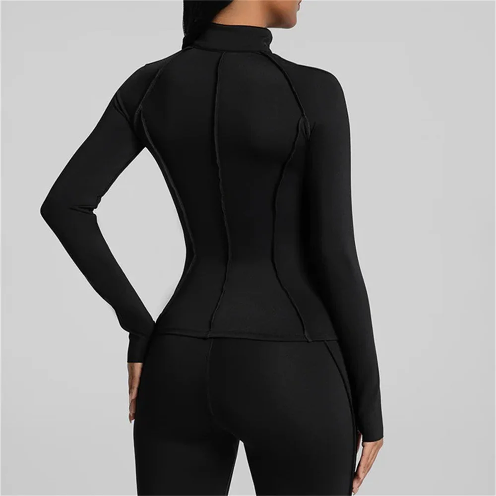 1/2PCS Pad Sports Jackets Suit Woman Tracksuit Workout Yoga Set Female Fitness Quick-Dry Clothes Long-Sleeved Shirt Women XP252