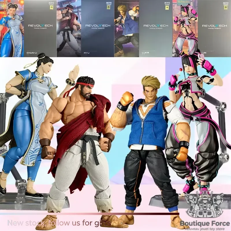 

Kaiyodo Revoltech Amazing Yamaguchi Street Fighter 6 Juri Chun-Li Ryu Luke Action Figure Collectible Model High Articulation
