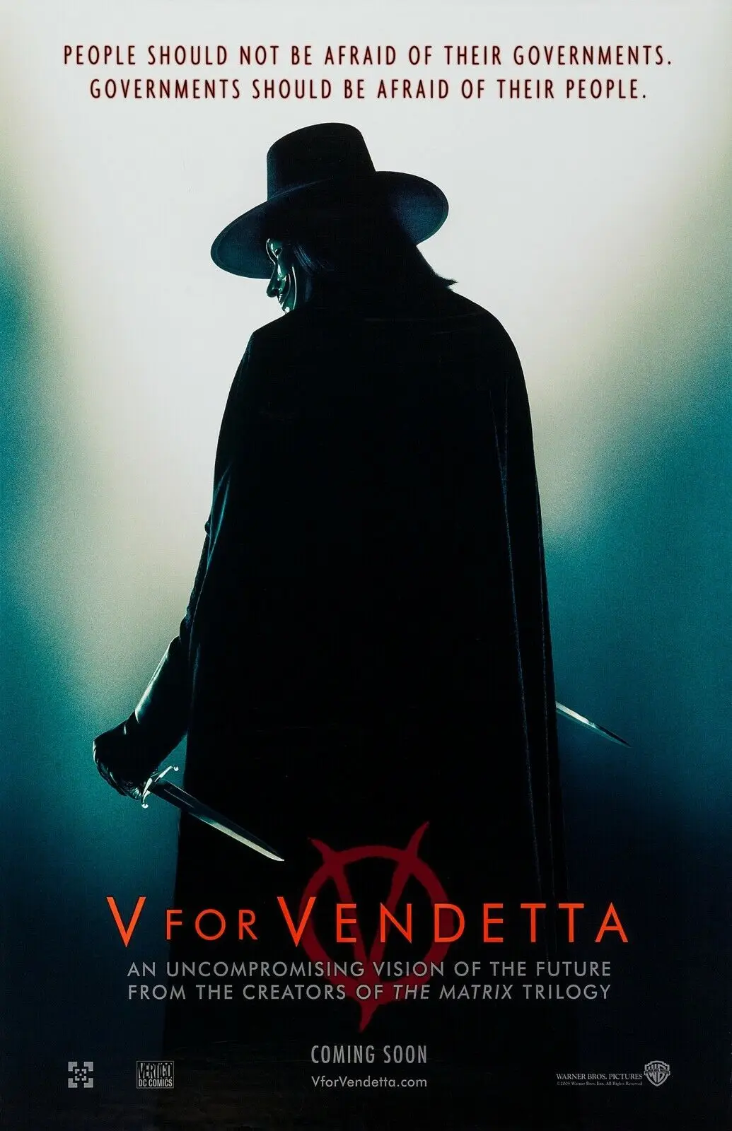 

V For Vendetta Movie Print Art Canvas Poster for Living Room Decoration Home Wall Decor Picture