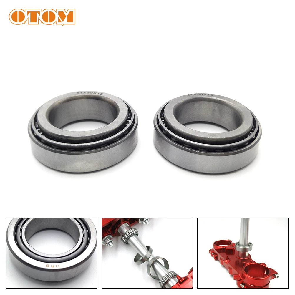 OTOM Motorcycle Steering Stem Bearing Tapered Roller Pressure Needle Bearings For HONDA CR125R CRF250R 450R 250X 450X Motocross