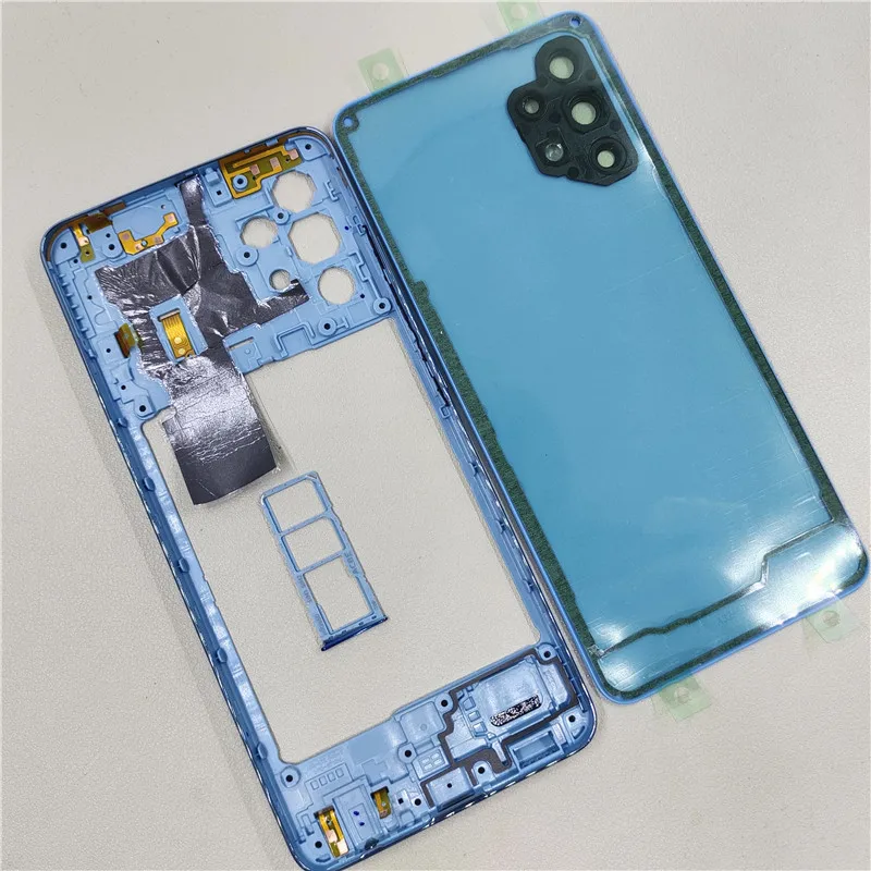 Phone Housing Middle Frame for Samsung Galaxy A32 4G A325 Battery Back Cover Case Panel Lid Rear Door with Camera Lens image 2